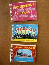 Vintage Chicago Souvenir Photo Books Lot of 3 Greater Chicago At Night picture