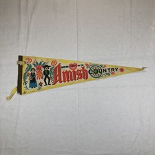 Heart of the Amish Country Pennant Flag the Yellow Red 25