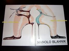 MANOLO BLAHNIK 2-Page MAGAZINE PRINT AD Fall 1997 ICONIS hand-drawn shoe sketch picture