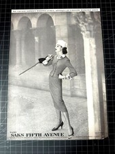 Vintage 1950s Saks Fifth Avenue Clothing Print Ad picture