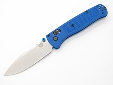 Benchmade Bugout 535 Pocketknife Blue Handle Plain Drop Point S30V Axis picture
