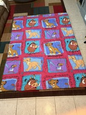 Vintage 1994 Disney The Lion King Twin Comforter - Reversible 90s Bedding Rare picture