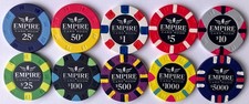 (10) EMPIRE POKER CHIPS SAMPLE SET picture