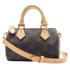 Louis Vuitton Speedy Shoulder Bag Nano Brown Canvas Monogram Coated picture