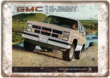 1984 GMC Jimmy Vintage Automobile Ad Retro Look Metal Sign AM8105 picture