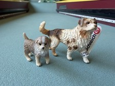 Schleich 16392 Australian Shepherd + 16393 Puppy Figure RETIRED Toy 2012 Pet Dog picture