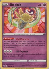 2020 POKÉMON SWORD AND SHIELD BLACK STAR PROMO #66 SHEDINJA SHINY FULL ART picture