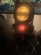VINTAGE 1970’S LONE STAR BEER CLOCK WORKING CONDITION picture