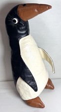 Vtg 1970s Mid Century Leather Penguin Floor Sculpture 22” Showroom Display MCM picture