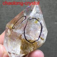 64g Natural 56mm Herkimer Diamond Enhydro healing Crystal Gem&moving water drop picture