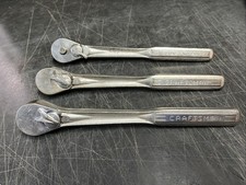 3 Vtg Craftsman USA 1/2” Drive = V= Ratchets W/ Oil Ports 2 Butterfly Selectors picture