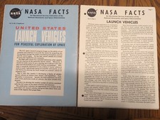 Vintage NASA Facts Launch Vehicles 1966 1967 plus supplement excellent condition picture