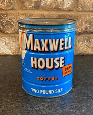 Vintage 1960s Maxwell House Coffee Can Tin 2 pound  Drip Grind picture