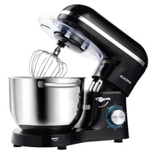 Aucma Stand Mixer 6.5QT 660W 6-Speed Tilt-Head Black with Dough Hook Wire Whip picture