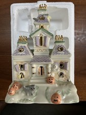Vintage 2002 LENOX The Haunted House  Votive  Halloween Candle Sculpture picture