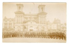 Rare 1914 RPPC Postcard Dover WW1 Army Recruiting Station Volunteers Photo Excellent picture