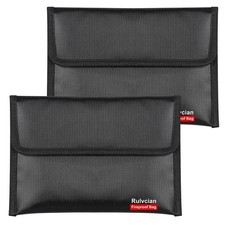 6400℉ Fireproof Money Bags, 8.6x5.9 Inch, 2 Pack with Zipper picture