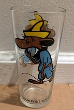 Vintage 1973 Slow Poke Rodriguez Pepsi Glass RARE Warner Bros Black Letters picture