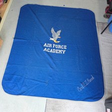 Vintage Air Force Academy Virgin Wool Stadium Blanket Collegiate Mfg Co Blue picture