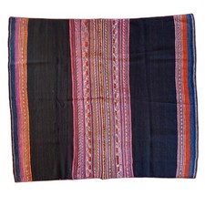 Handwoven Antique Bolivian Textiles, Traditional Manta, Vintage Bolivian Weaving picture