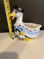 vintage mid-century anthropomorphic duck/goose planter picture