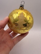 Vintage Germany Glass Ornament With Venetian Dew Stencil picture
