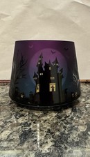 RARE HALLOWEEN SCENE PURPLE YANKEE CANDLE HOUSE JAR SHADE  ONLY 4 OTHERS HERE picture
