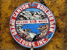 VINTAGE GRAND CANYON PORCELAIN SIGN RARE OLD NATIONAL PARK SMOKEY BEAR FOREST  picture