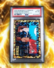 Invincible 2025 S1 Premium Ed #555 Monster Girl/Robot Jumbo Relic Gold Ice 1/1 picture