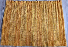 Vtg Set Of Sears Orange Open Weave Cafe Curtain 2 Panels 36