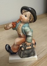Vintage Goebel M.I. Hummel “Merry Wanderer” 11-20 Boy Umbrella 3.75” picture