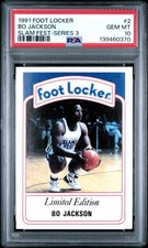 1991 FOOT LOCKER SLAM FEST SERIES 3 #2 BO JACKSON PSA 10 picture