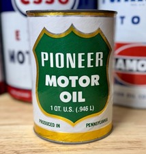 Rare Vintage Pioneer Motor Oil Can Quart Empty picture