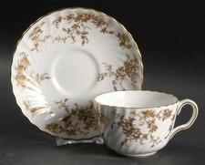 Minton Ancestral Gold Cup & Saucer 328084 picture