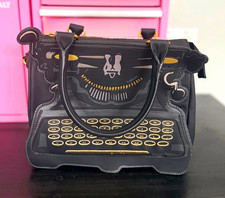 Loungefly Wednesday Nevermore Academy Typewriter Satchel/CrossbodyBlack picture