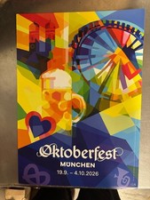 THE NEW 2026 OKTOBERFEST MINI POSTER BRAND NEW FROM MUNICH GERMANY picture