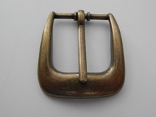 Vintage Ribco USA  Antique Brass Finish End Bar Belt Buckle Fits 1