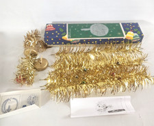 1950s MCM Gold Tinsel/Mercury Glass Christmas ornament kit - RARE - NIB picture