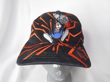 Vintage Goofy's Hat Co Snapback Hat Goofy Basketball Lightning - Black & Red picture