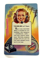 1948 BELL TELEPHONE CO ILLINOIS CALENDAR ADVERTISING CARD picture