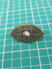 Vtg 1995 NCAA Cotton Bowl Sponsored By Mobil Gold Tone Lapel Pin picture