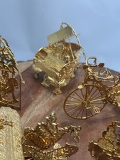 Danbury Mint Gold Christmas Ornament Collection Lot Of 7 picture