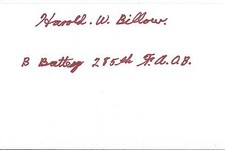 Harold Billow signed 3x5 index card Bulge Malmedy Massacre Survivor COA LOOK picture