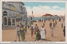 Postcard Boardwalk Scene Looking South from Hippodrome Ocean City NJ  picture