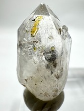 Stunning Moving Bubble Rare Fluorescent Golden Petroleum Quartz Enhydro Crystals picture
