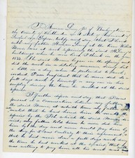 1840 Vermont Deposition Mower Lowry Burlington VT Court Signed Wm Weston Signed picture