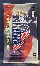 2001 Topps Enduring Freedom Sealed Trading Card Pack 7 Cards 1 Sticker picture