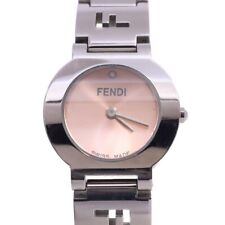 Fendi 3050L Breath Watch Quartz Ladies Pink Dial With 1P Stone Genuine Ss Belt picture
