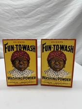 Antique Black Americana Original Cardboard Washing Powder Box Buffalo, New York  picture