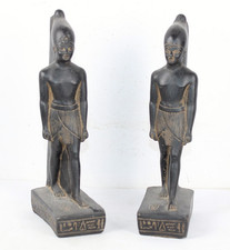 2 UNIQUE PHARAONIC ANCIENT EGYPTIAN KING Ramses II Stand Statues (WR) picture